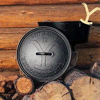 Lodge 8 Qt. Yellowstone Seasoned Cast Iron Deep Camp Dutch Oven | Electronic Express