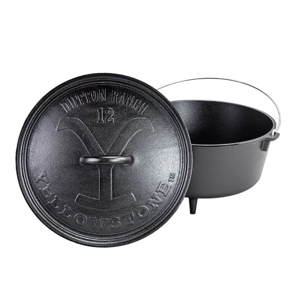 Lodge 8 Qt. Yellowstone Seasoned Cast Iron Deep Camp Dutch Oven | Electronic Express