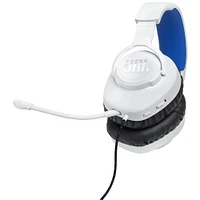 JBL Quantum 100P Wired Gaming Headset - White/Blue | Electronic Express