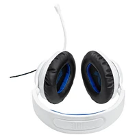 JBL Quantum 100P Wired Gaming Headset - White/Blue | Electronic Express