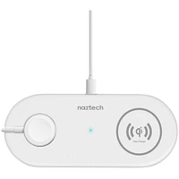 Naztech Power Pad Duo Qi Wireless Fast Charger - White | Electronic Express