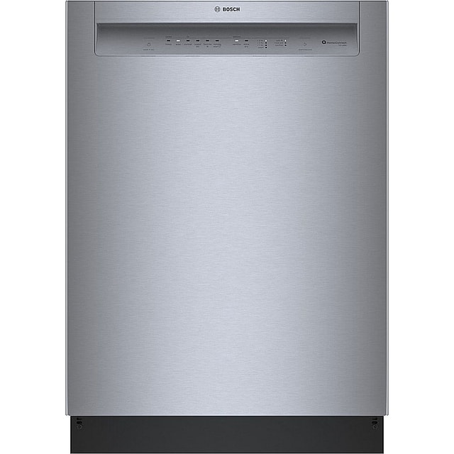 Bosch 50 dBA 100 Series Stainless Recessed Handle Front Control Dishwasher | Electronic Express