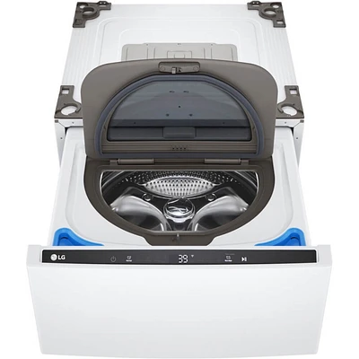 LG 1.0 Cu. Ft. SideKick White Top Load HE Pedestal Washer | Electronic Express