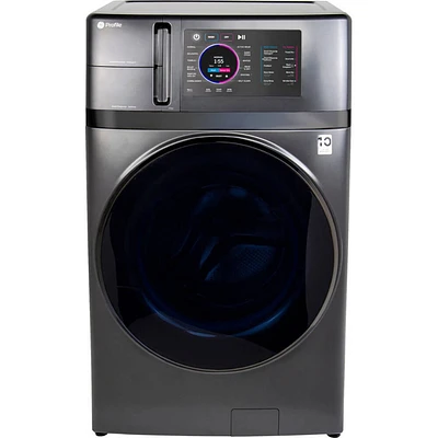 GE Profile 4.8 Cu. Ft. Carbon Graphite Front Load All-In-One Washer/Dryer Combo | Electronic Express