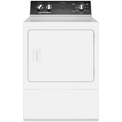 Speed Queen 7.0 Cu. Ft. White Front Load Gas Dryer | Electronic Express