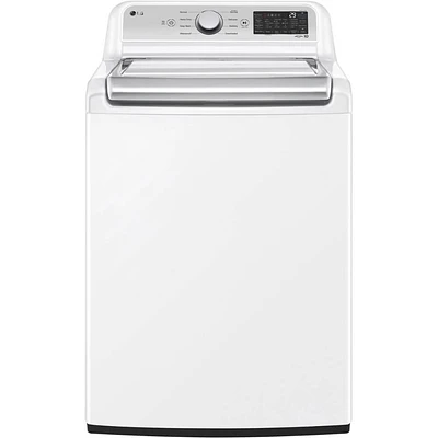 LG 5.5 Cu. Ft. White Smart Top Load Washer | Electronic Express