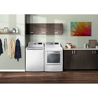 LG 5.5 Cu. Ft. White Smart Top Load Washer | Electronic Express