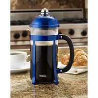 Bonjour Maximus 8-Cup French Press - Blue | Electronic Express