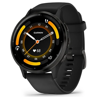 Garmin Venu 3 Smartwatch - Slate Stainless Bezel with Black Case | Electronic Express
