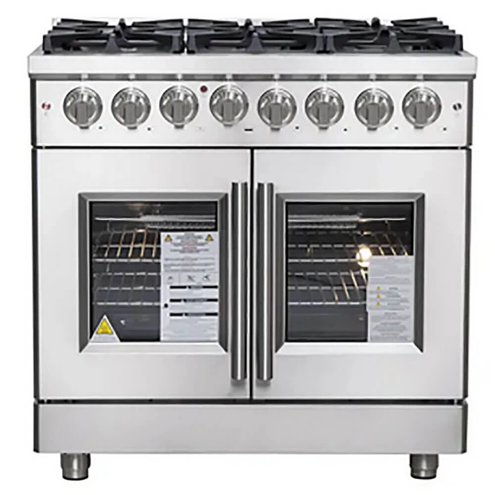 Forno 4.32 Cu. Ft. Massimo Stainless French Door Dual Fuel Range | Electronic Express