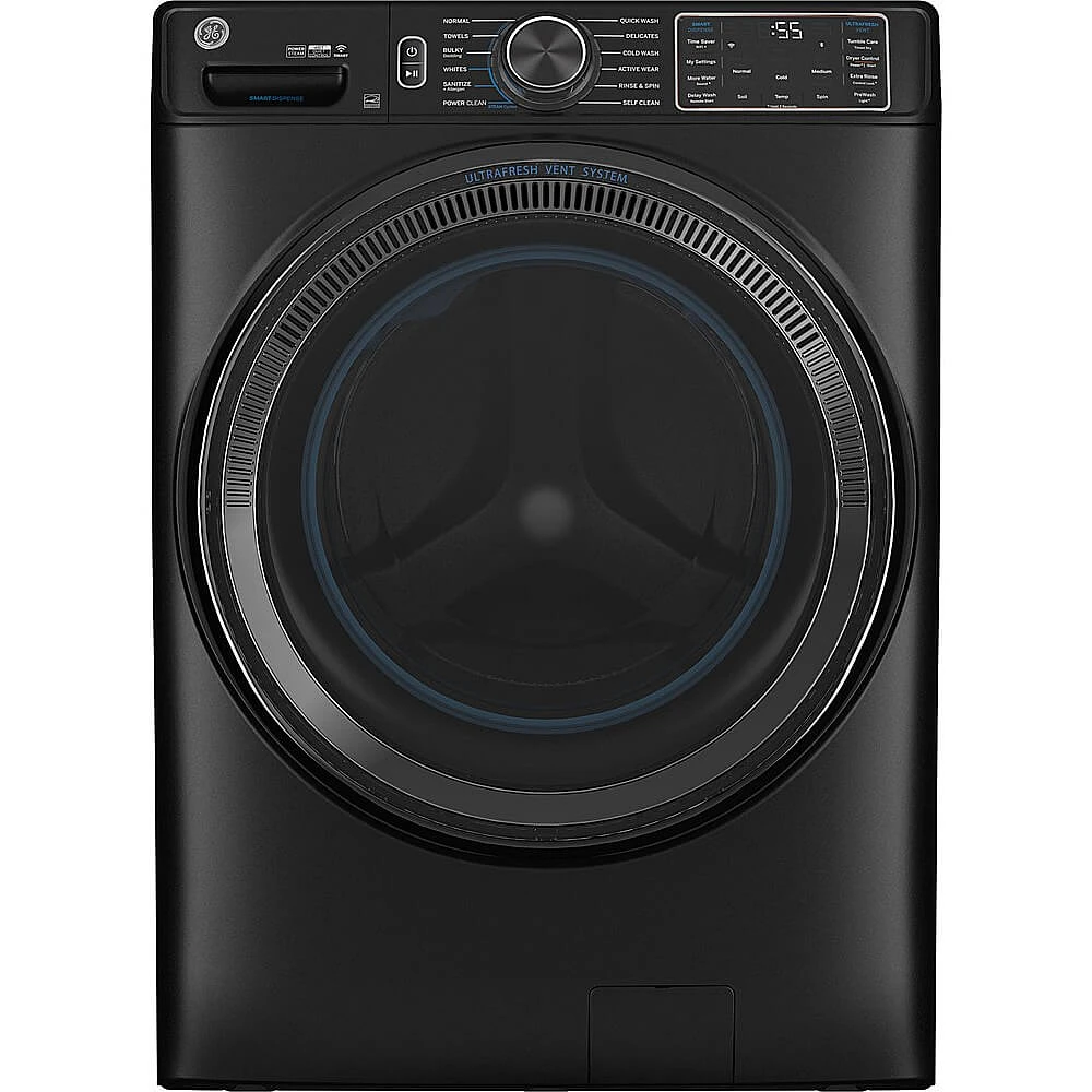 GE 5.0 Cu. Ft. Carbon Graphite Front Load Smart Washer | Electronic Express