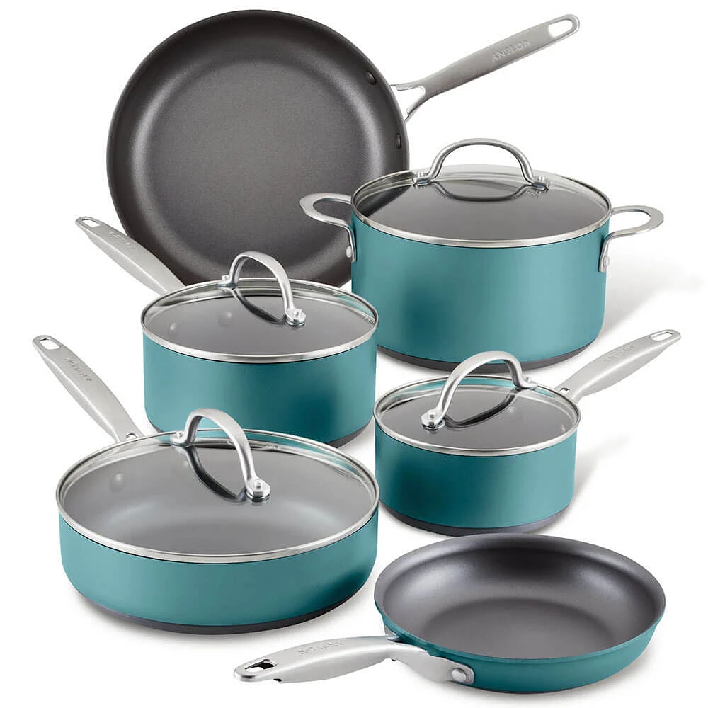 Anolon 10-Piece Achieve Hard Anodized Nonstick Cookware Set