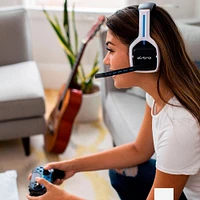 Astro A20 Gen 2 Wireless Gaming Headset for PS5, PS4, PC - White/Blue | Electronic Express