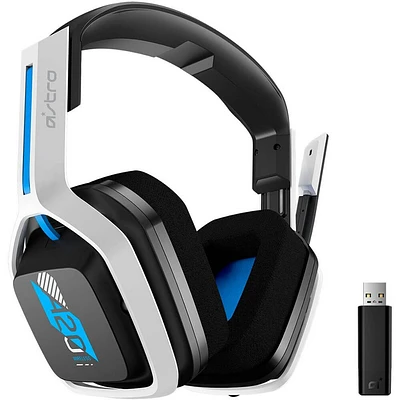 Astro A20 Gen 2 Wireless Gaming Headset for PS5, PS4, PC - White/Blue | Electronic Express