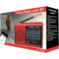 Supersonic Portable AM/FM Radio - Red | Electronic Express