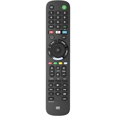 One For All Universal Remote Control for All Sony Televisions - Black | Electronic Express