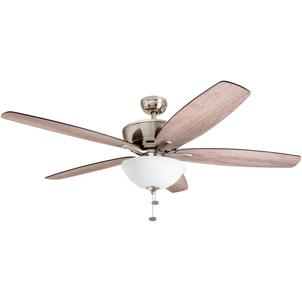 Prominence Home 60 inch Denon Ceiling Fan with Pull Chain - Brushed Nickel | Electronic Express