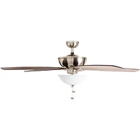 Prominence Home 60 inch Denon Ceiling Fan with Pull Chain - Brushed Nickel | Electronic Express