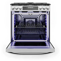 Midea 6.1 Cu. Ft. Stainless Steel Slide-In Gas Range | Electronic Express