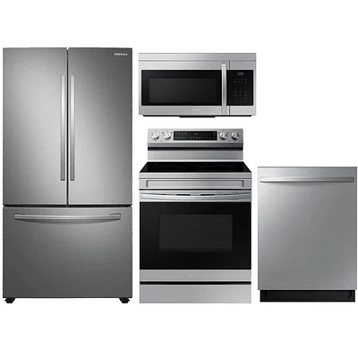 Samsung 4 Pc. Stainless Steel French Door Kitchen Package | Electronic Express