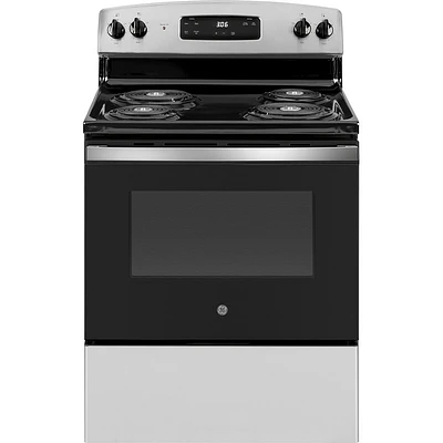 GE 5 Cu. Ft. Stainless Steel Freestanding Electric Range | Electronic Express