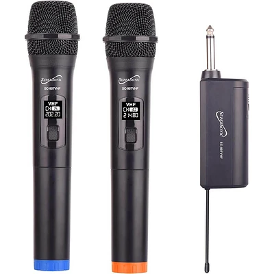 SuperSonic VHF Dual Fix Channel Wireless Transmitter with Microphones | Electronic Express