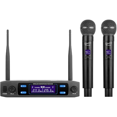 Supersonic VHF Dual Channel Wireless Dual Microphone System | Electronic Express