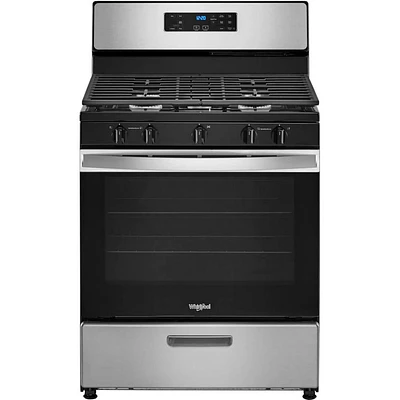 Whirlpool 5.1 Cu. Ft. Stainless Steel Freestanding Gas Range | Electronic Express
