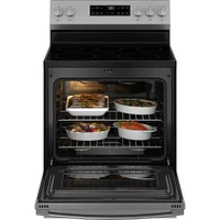 GE 5.3 Cu. Ft. Stainless Steel Freestanding Electric Range | Electronic Express