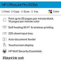 HP OfficeJet Pro 8135e All-in-One Thermal Inkjet Printer & 3-Month Supply Free Ink with HP+ | Electronic Express