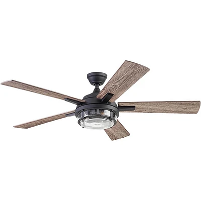 Prominence Home 52 Inch Freyr Indoor and Outdoor Ceiling Fan - Textured Black | Electronic Express