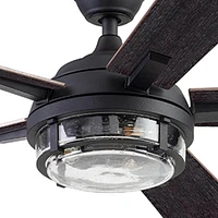 Prominence Home 52 Inch Freyr Indoor and Outdoor Ceiling Fan - Textured Black | Electronic Express