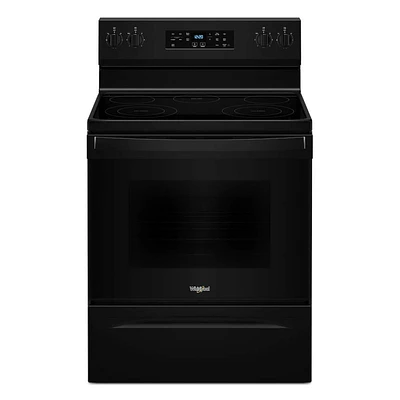 Whirlpool 5.3 Cu. Ft. Black Electric Range with Cooktop | Electronic Express