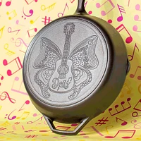 Lodge 12 inch Butterfly Dolly Parton Cast Iron Skillet | Electronic Express