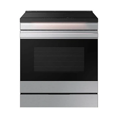 Samsung 6.3 Cu. Ft. Bespoke Stainless Slide-In Electric Induction Range | Electronic Express