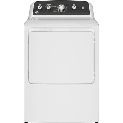 GE 7.2 Cu. Ft. White Front Load Electric Dryer | Electronic Express