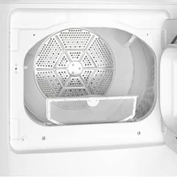 GE 7.2 Cu. Ft. White Front Load Electric Dryer | Electronic Express