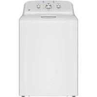 GE 4.3 Cu. Ft. White Top Load Washer with Stainless Steel Basket | Electronic Express