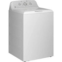 GE 4.3 Cu. Ft. White Top Load Washer with Stainless Steel Basket | Electronic Express