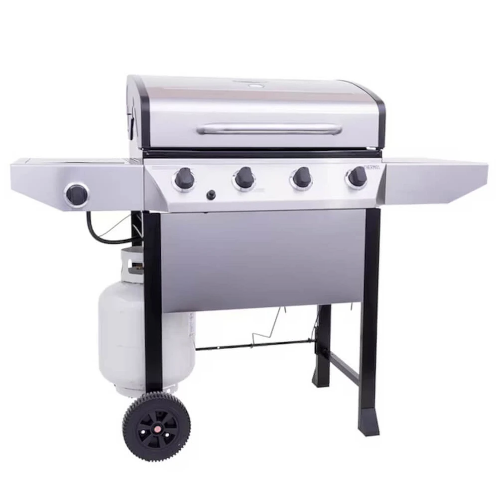 Char-Broil Thermos 4-Burner Portable Propane Grill - Stainless Steel | Electronic Express