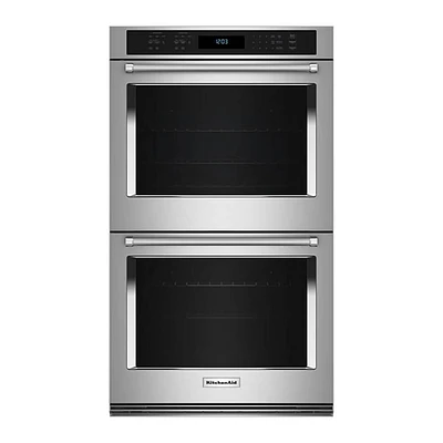 KitchenAid 30 inch Stainless Steel Double Electric Wall Oven | Electronic Express