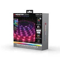 Monster 32.8ft Sound Reactive Smart Multi-Color Multi-White LED Light Strip | Electronic Express