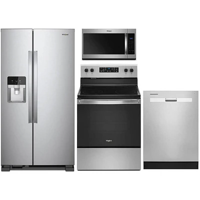 Whirlpool WRS325STKIT 4 Pc. Stainless Side-by-Side Kitchen Package | Electronic Express