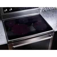 KitchenAid KFEG500ESS 6.4 Cu.Ft. Stainless Electric 5 Burner Convection Range | Electronic Express