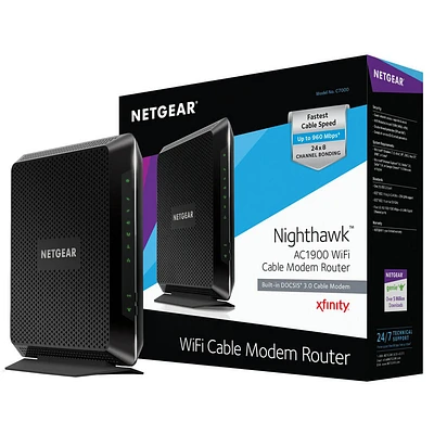 Netgear C7000-100NAS Nighthawk AC1900 Wi-Fi Cable Modem Router C7000100NAS | Electronic Express