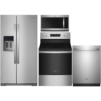 Whirlpool Pc. Stainless Side-by-Side Kitchen Package | Electronic Express