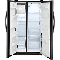 25.5 Cu. Ft. Black Stainless Side-by-Side Refrigerator | Electronic Express