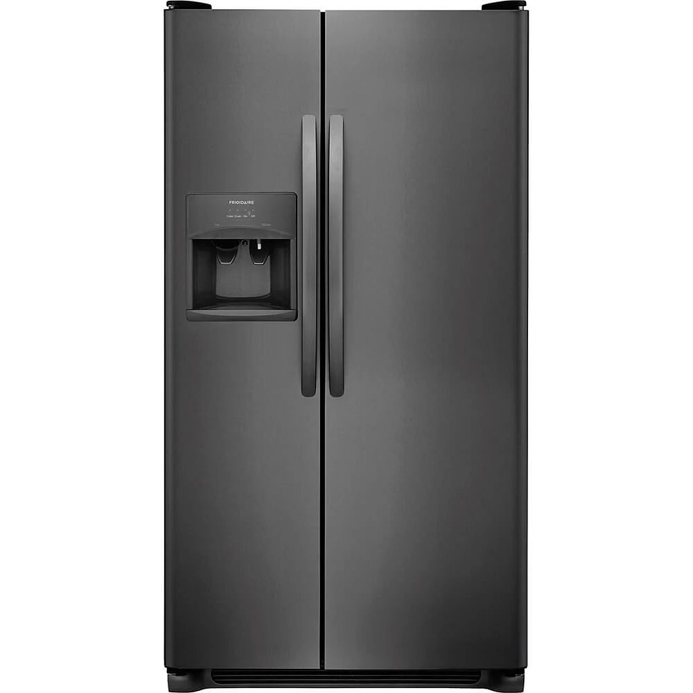 25.5 Cu. Ft. Black Stainless Side-by-Side Refrigerator | Electronic Express