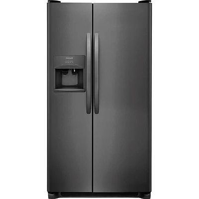 25.5 Cu. Ft. Black Stainless Side-by-Side Refrigerator | Electronic Express