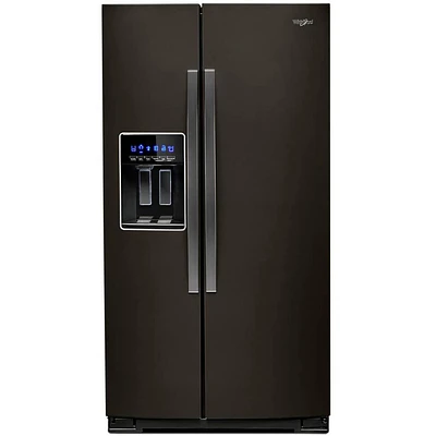 Whirlpool WRS588FIHV 28 Cu. Ft. Black Stainless Side-by-Side Refrigerator | Electronic Express